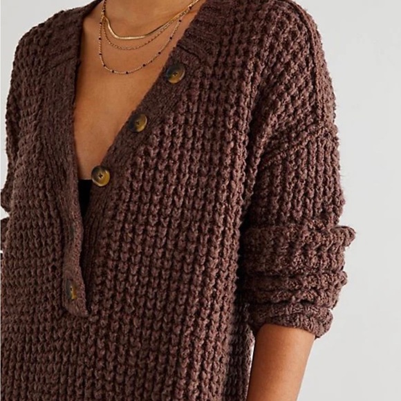 🔺S0LD🔺Free People Whistletop Henley • in Sunflower (WASHED BLACK) NWT 🦅 - Picture 14 of 16